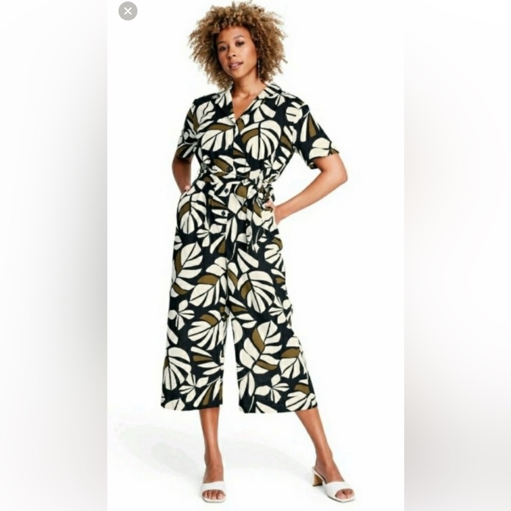 Tabitha Brown for Target XS Jumpsuit Cotton Leaves